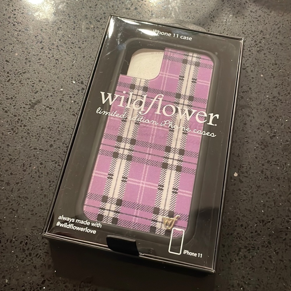 New Wildflower Lavender Plaid IPhone 11 Case